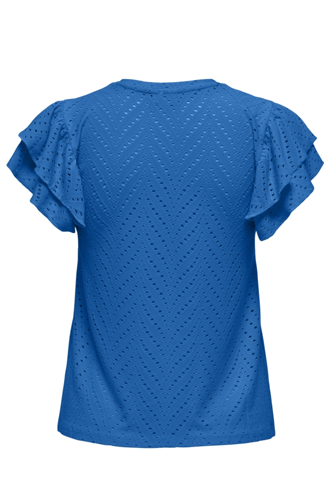 JDYCARLA CATHINKA S/L FRILL TOP JRS 15351452 Strong Blue